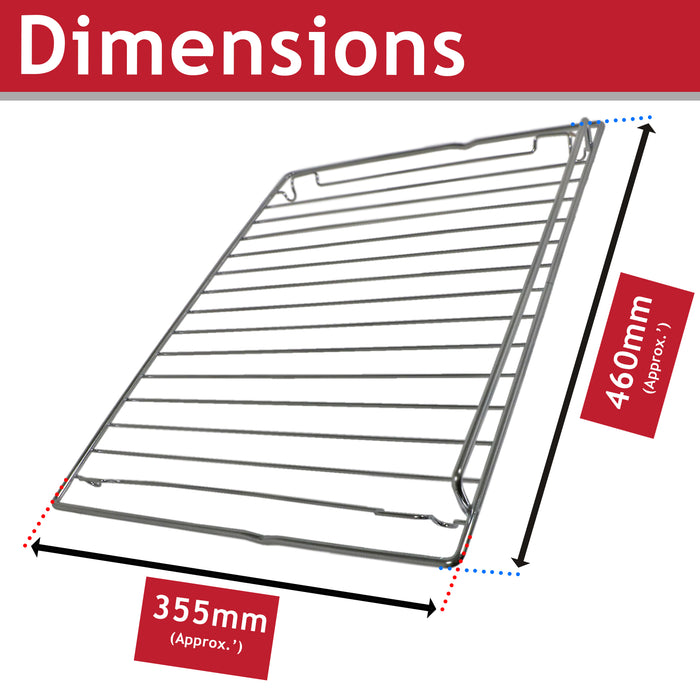 Oven Shelf Wire Rack 460 x 355 mm Universal Cooker Grill Replacement Chrome