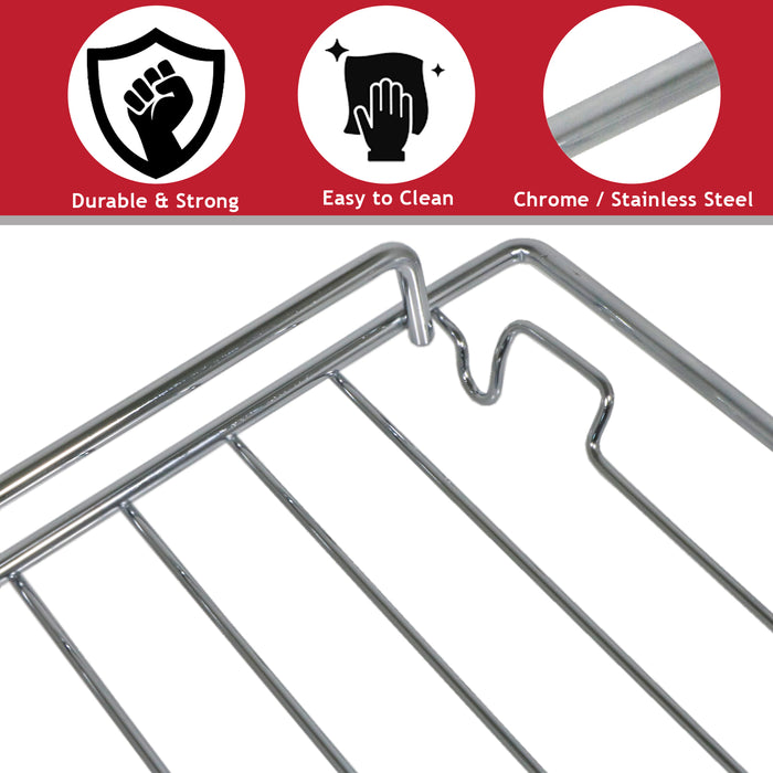 Oven Shelf Wire Rack 460 x 355 mm Universal Cooker Grill Replacement Chrome
