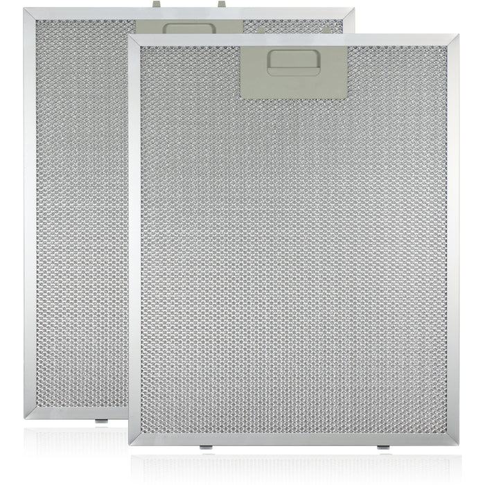 Cooker Hood Extractor Metal Grease Mesh Filter (Silver, 320 x 260mm, Pack of 2)