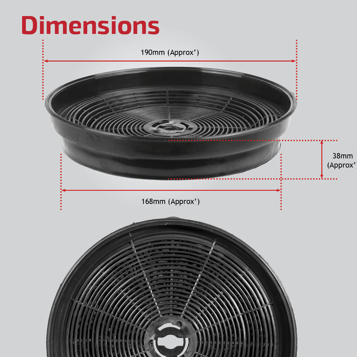 B&Q CATA Designair Cooke & Lewis Carbon Charcoal Cooker Hood Filter CARBFILT1