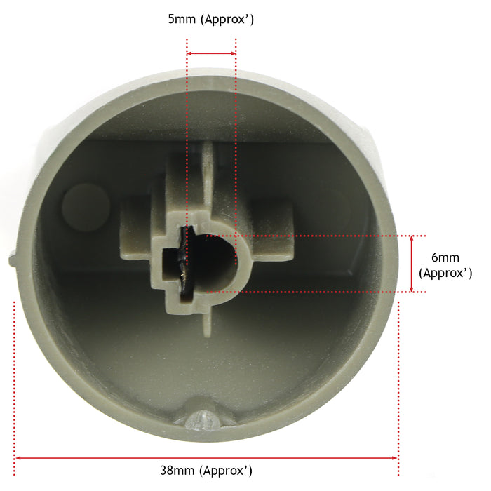 Hot-Ari ix Control Knob Switch for Hotpoint KSO53CXS KSO89CX KSO89CXS KSOS89PX SH33X Oven Cooker (Silver)