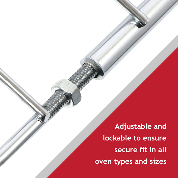 Large Oven Shelf Adjustable Width No Gaps Bosch Extendable Lock Grill 590mm