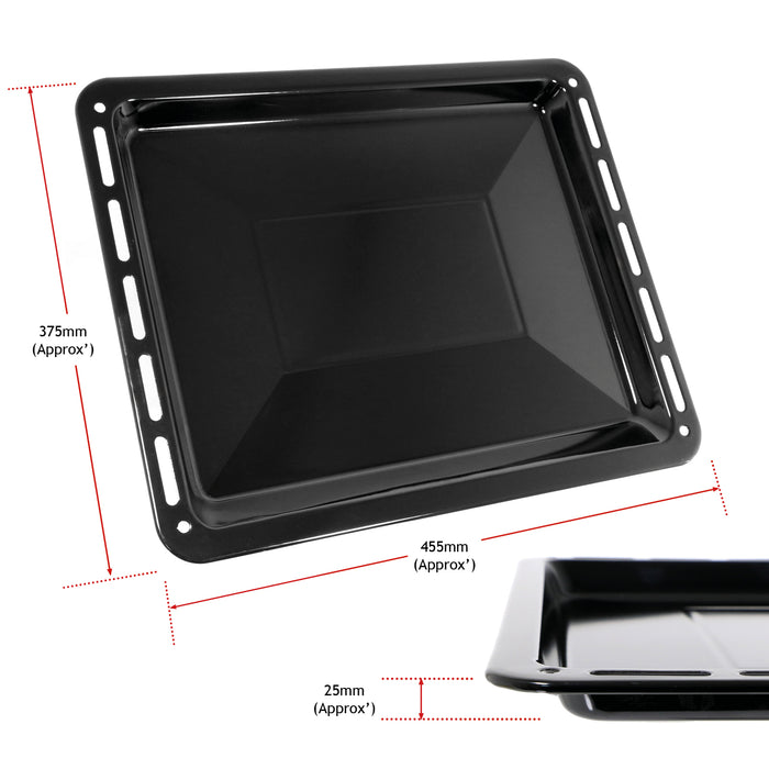 Large Oven Tray for AEG ELECTROLUX ZANUSSI Oven Cooker Pan Base 455 mm x 370 mm
