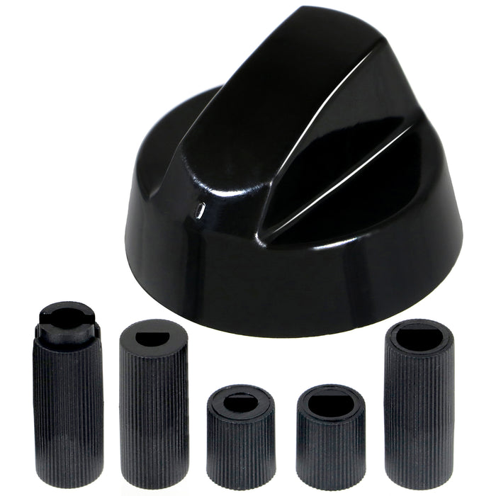 Universal Cooker Oven Hob Black Control Knobs & Adaptors X 4