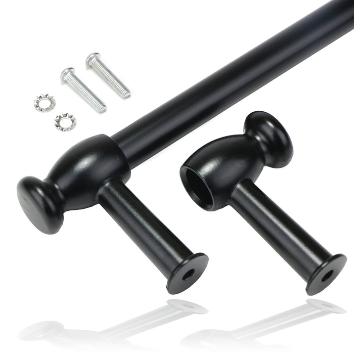 Oven Cooker Door Handle / Towel Rail Universal 'Cut to Size' (Black)