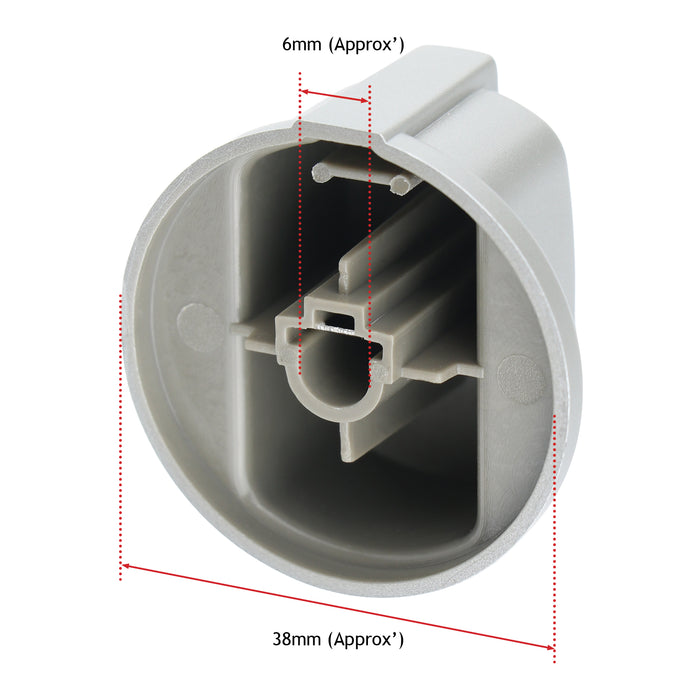 Control Knob Switch Button for INDESIT FIM Cooker Oven Pack of 4 (Silver/INOX)