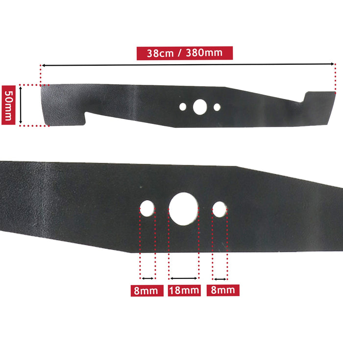 Atco Lawnmower Blade Winged 38cm 15" 15E GGP Hitachi EL 380 Mower 181004160/0
