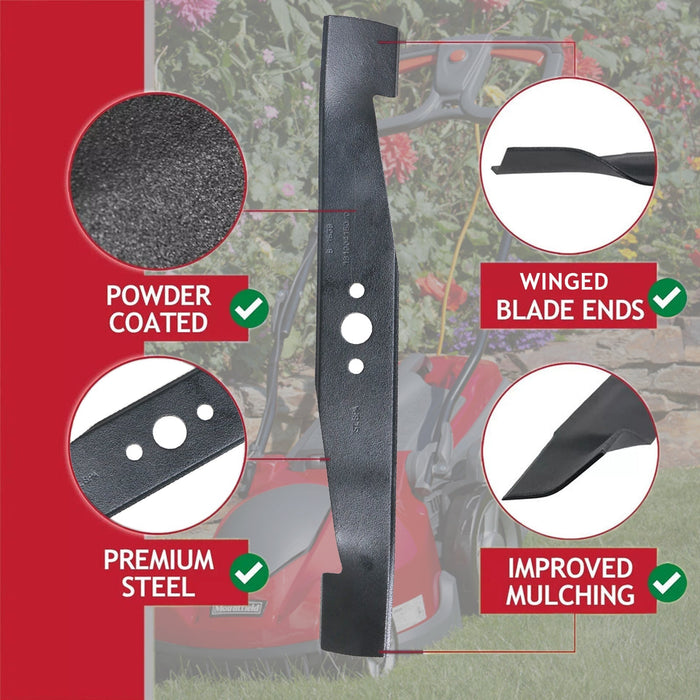 Castel Garden Lawnmower Blade Winged 38cm 15" EL 380 XP 40 Champion Sovereign 181004160/0