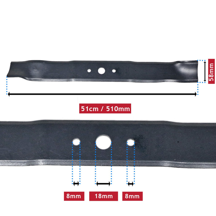 Castel Garden Lawnmower Blade 51cm 20" Champion R534SPH R534TR RL534TR