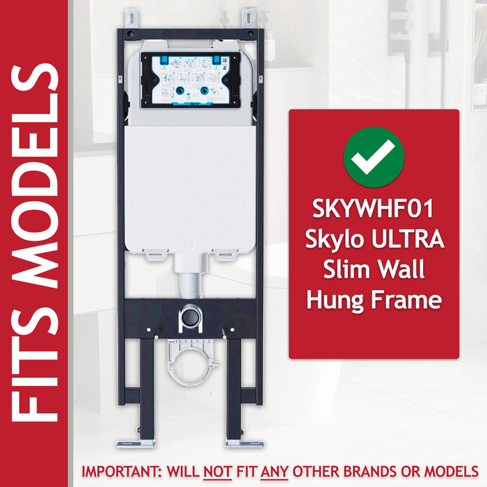 Luxury Flush Plate Kit for Skylo Concealed Toilet Cistern Wall Hung Frame (Chrome Silver, 245mm x 165mm)