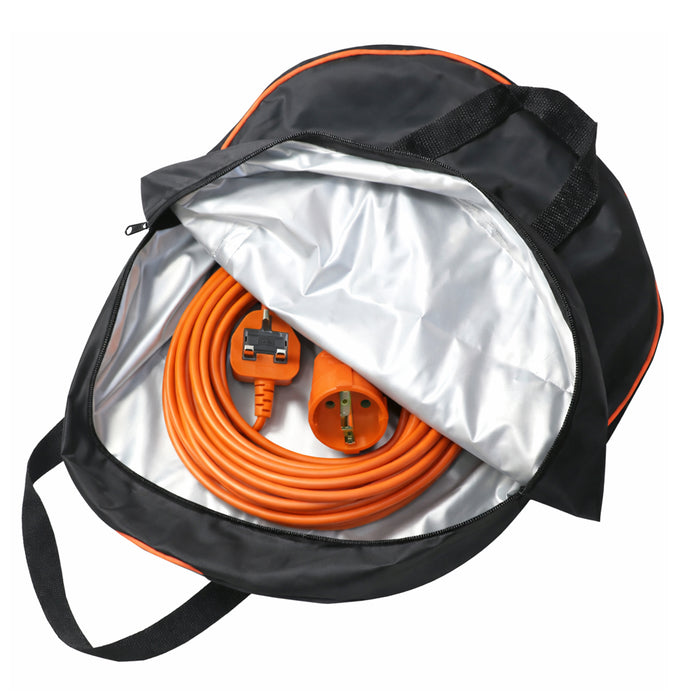 20m Mains Power Cable for Ryobi Lawnmower Strimmer Trimmer UK 3 Pin Plug + Storage Bag