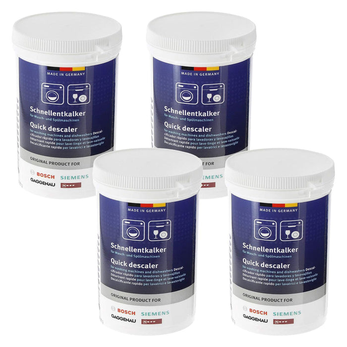 Bosch Descaler Washing Machine Dishwasher Multi-Purpose 250g Pack of 4 x Descalers Neff Siemens Gaggenau 460038 311506 311133