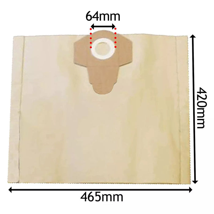 Dust Bags for Ozito 20L 1250W Wet & Dry VWD-1220U Vacuum Cleaner x 15 Bag