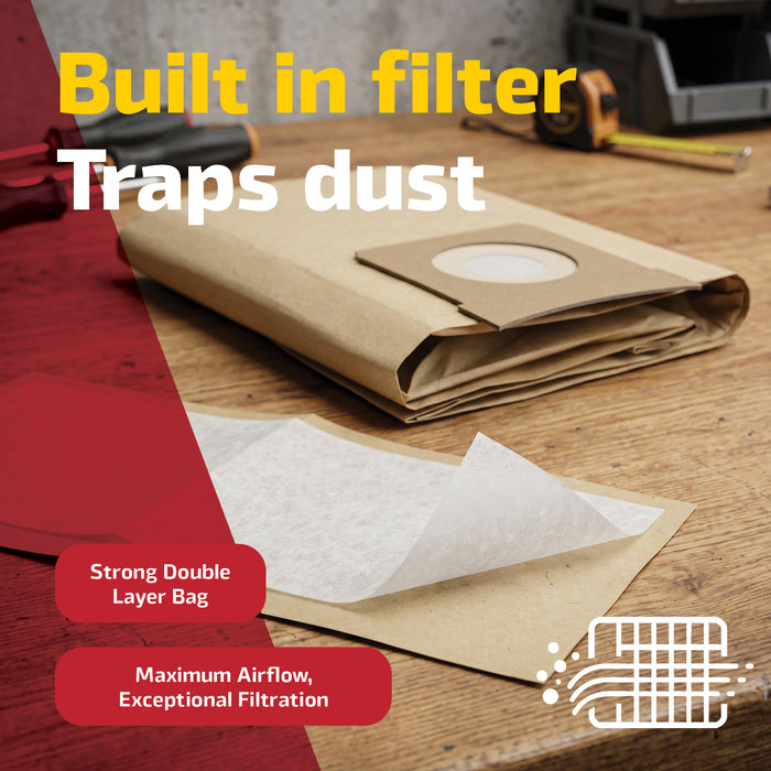 Vacuum Dust Bags for Goblin Wet & Dry 1000, 74001, Multi System 22, 8512, 1200, Trionic 95055, 3 in 1 70223 (Pack of 20) + Freshener Tabs