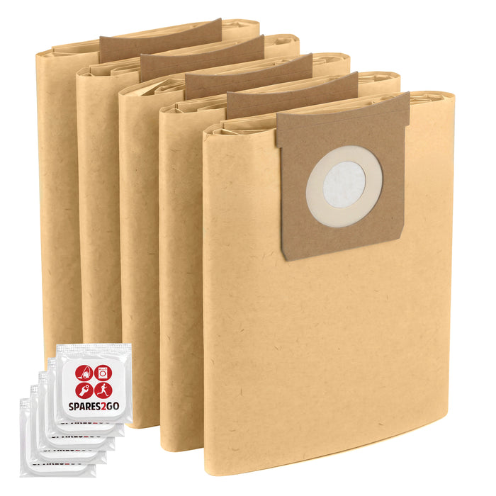 Vacuum Dust Bags for Aquavac 100 Omega, Wet & Dry Hobby 22, Pro Plus 200, 302, 1050, Pro 100 (Pack of 5) + Freshener Tabs