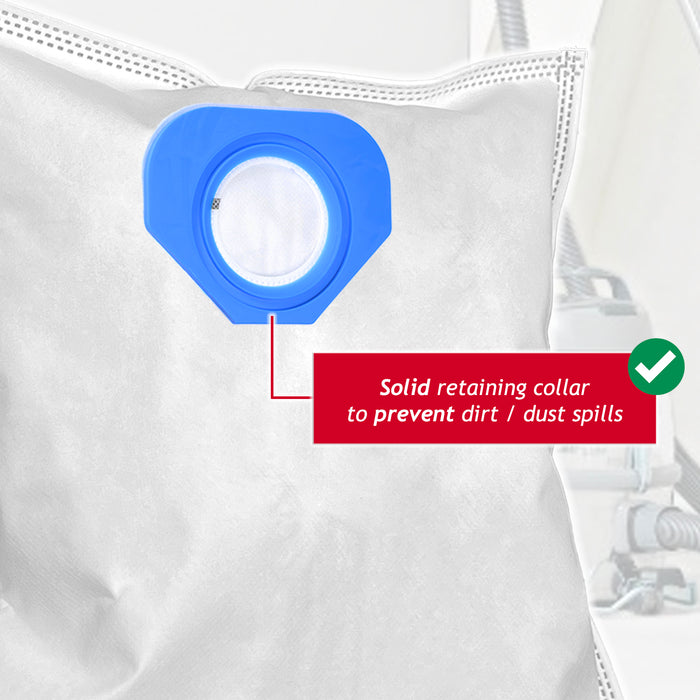 SMS Microfibre Dust Bags for Nilfisk GA70 GD80 GD90C GM80 GM90 GS80 GS84 GS90 G90 Vacuum Cleaner (Pack of 10)