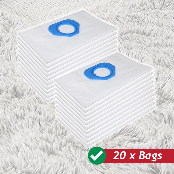 SMS Microfibre Dust Bags for Nilfisk GA70 GD80 GD90C GM80 GM90 GS80 GS84 GS90 G90 Vacuum Cleaner (Pack of 20)