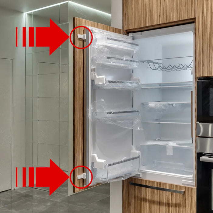 Door Plastic Mounting Bracket Fixing Slide Kit for AEG Integrated Fridge & Freezer (Pack of 2)