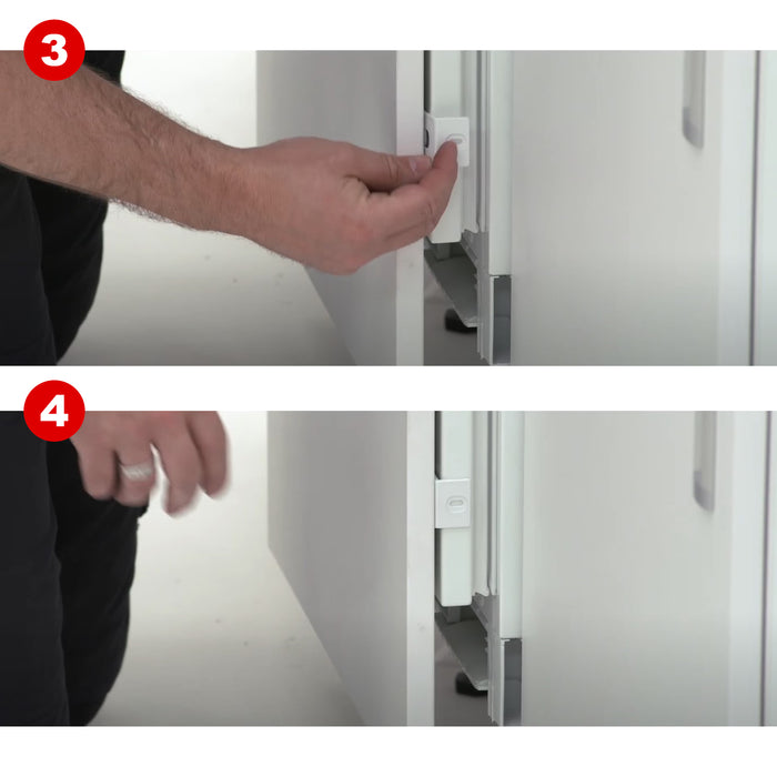 Integrated Fridge/Freezer Door Clip Fixing Bracket compatible with Hisense Built-in x 2
