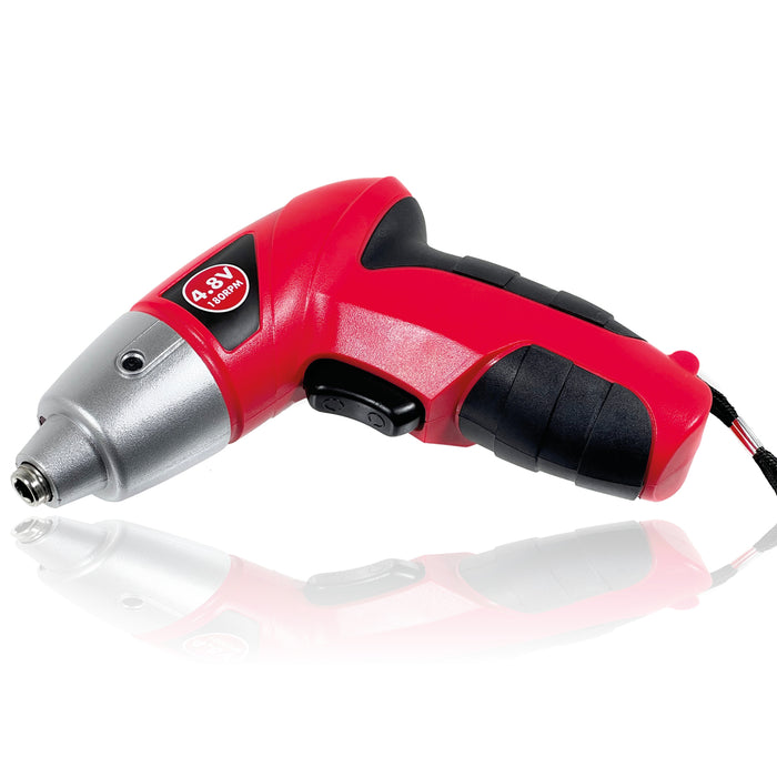 SPARES2GO 4.8v Cordless Rechargeable Electric Screwdriver Combi Drill & Bit Set