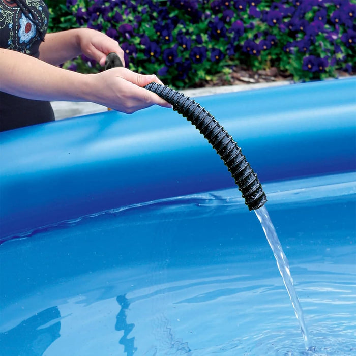 Corrugated Flexible Garden Fish Pond Marine Boat Hose Tube Pipe + 2 Clamp Clips (5m Length x 32mm Diameter)