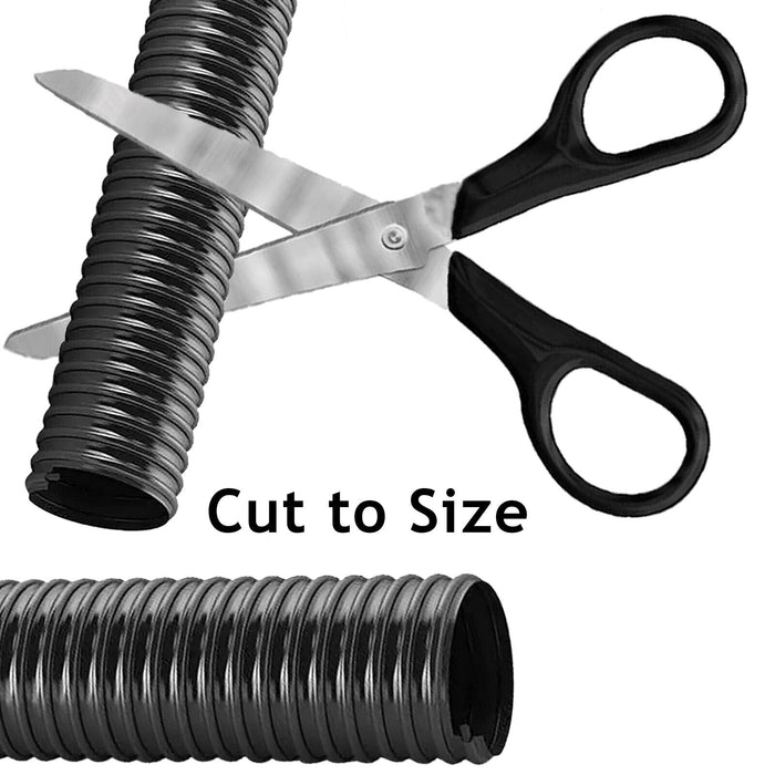Universal Vacuum Cleaner Hose Corrugated Flexible Tube Pipe (Cut to Size, 15m Length x 32mm Diameter)