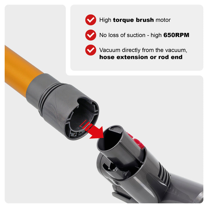 Vacuum Mini Turbine Brush for VACTechPro V15 Motorised Tool Attachment