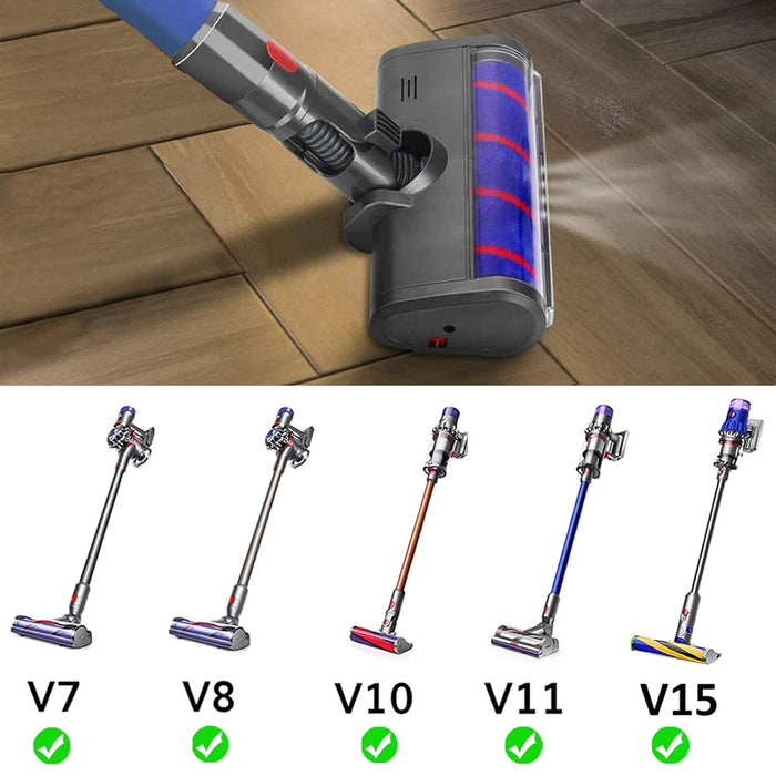 Soft Roller Brush Head Hard Floor Turbine Tool Compatible with Dyson V7 V8 V10 V11 V15 Vacuum Cleaners