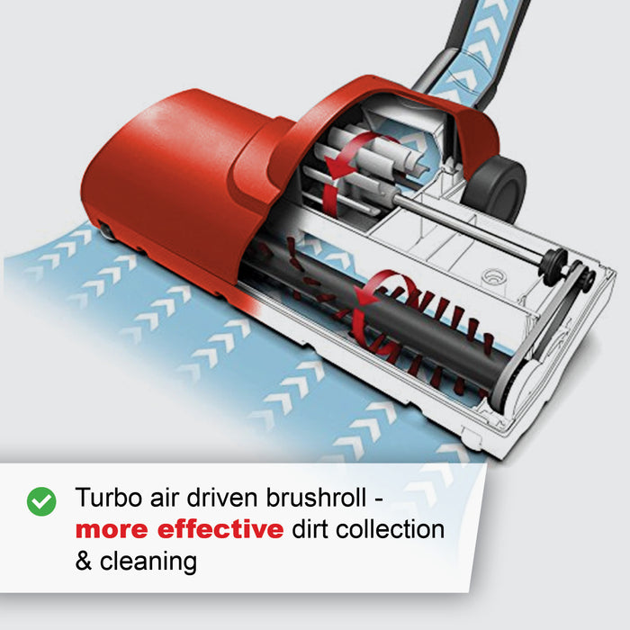 Red Airo Turbine Turbo Carpet Brush Tool for Numatic Henry Hetty Vacuum Cleaner 601226