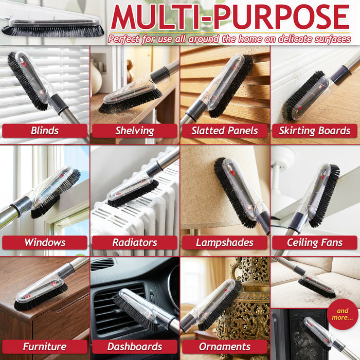Universal Vacuum Cleaner Soft Dusting Brush Head Tool Attachment + 32mm to 35mm Connection Adapter
