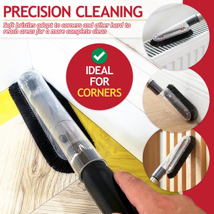 Soft Dusting Brush for Nilfisk Vacuum Cleaner + 32mm to 35mm Connection Adapter