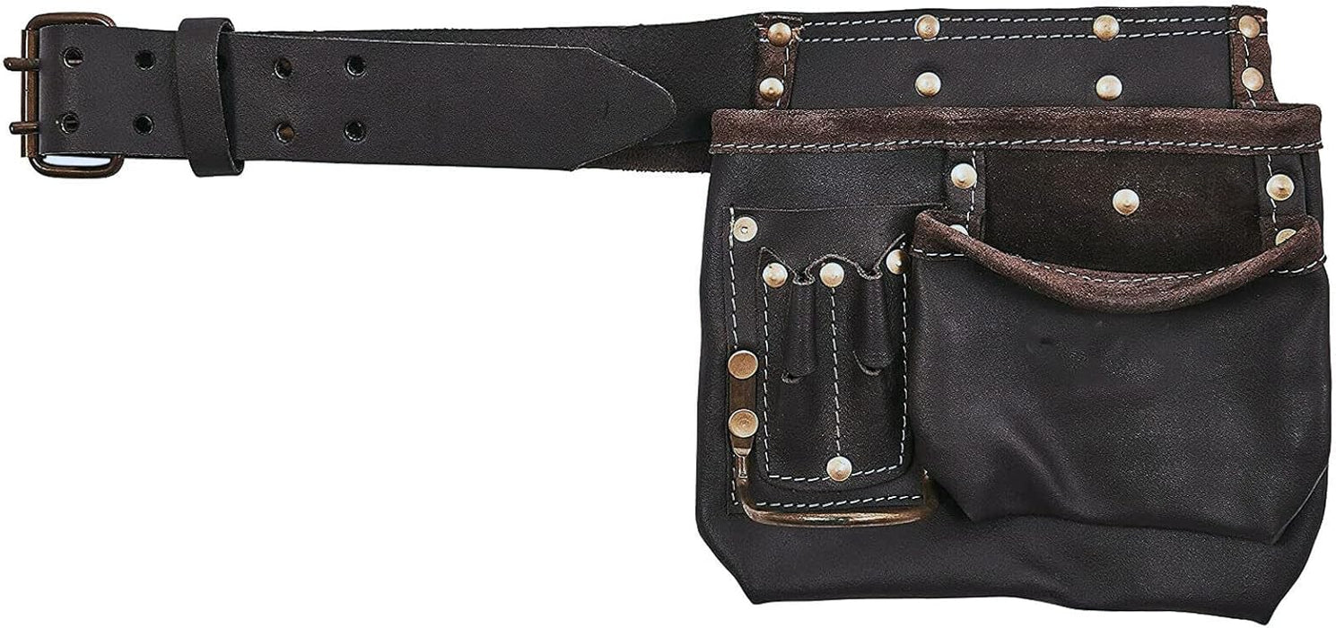 Artists Leather Tool Belt Pouch Multi Pocket Oil Tanned Brush Holder Organiser