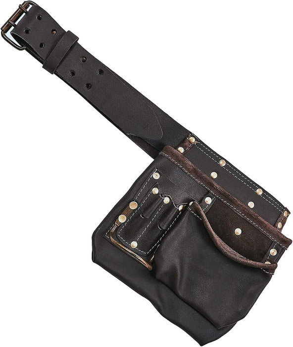 Artists Leather Tool Belt Pouch Multi Pocket Oil Tanned Brush Holder Organiser
