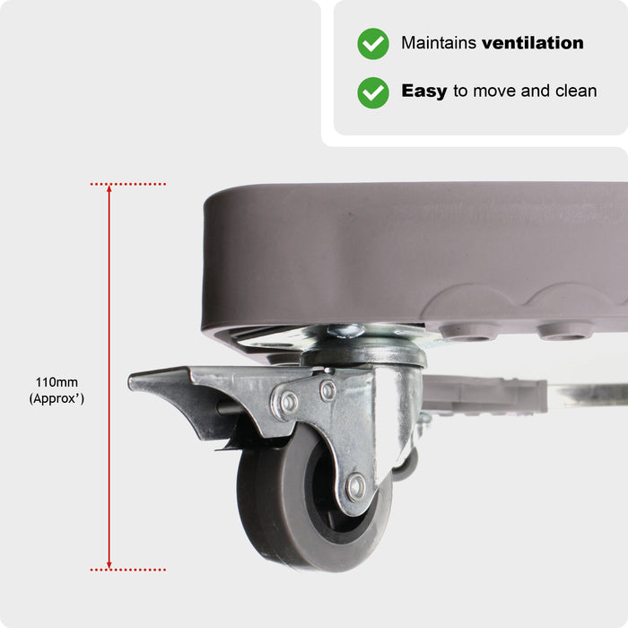 Universal Braked Wheel Adjustable Trolley Wheeled Stand (100KG Load)