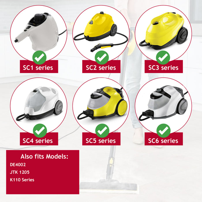 Terry Covers + Brushes for Karcher SC1 SC2 SC3 SC4 SC5 SC6 K1 SI Steam Cleaner