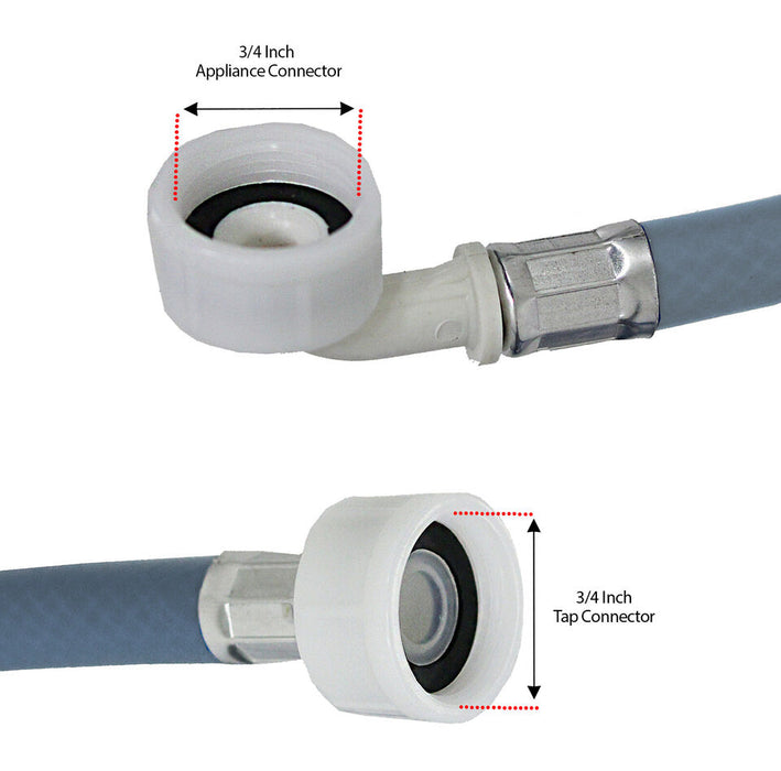 Universal 6m Cold Water Fill Hose for Dishwasher and Washing Machine (6 metres, Extra Long)
