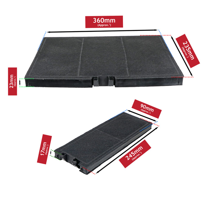 Filter for Siemens LC67 LC87 LC91 LC98 Cooker Hood Carbon Filters Set 11018700