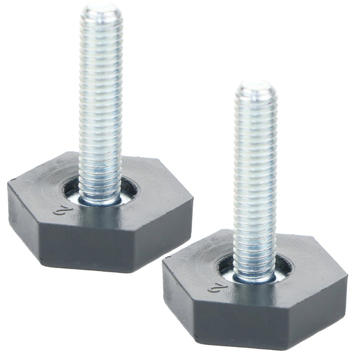 Universal Fridge Freezer Adjustable Screw in Foot Leg M6 6mm (Pack of 2)