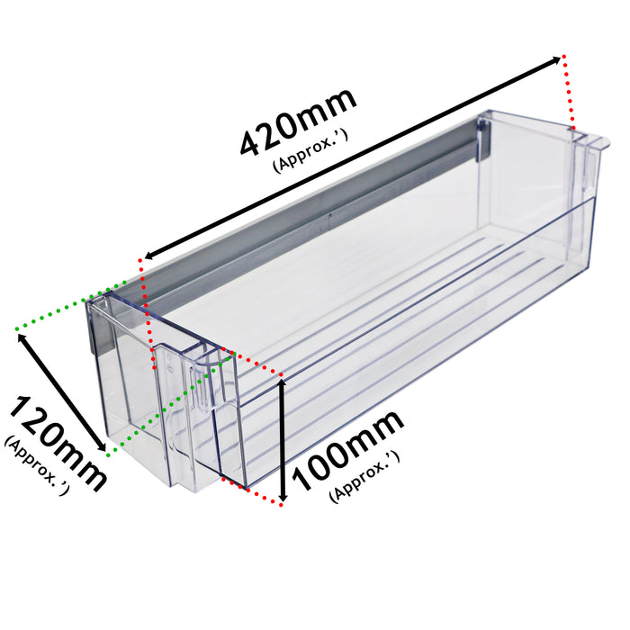 Neff Fridge Door Lower Bottle Shelf Bottom Rack Genuine 420 x 120 x 100 mm