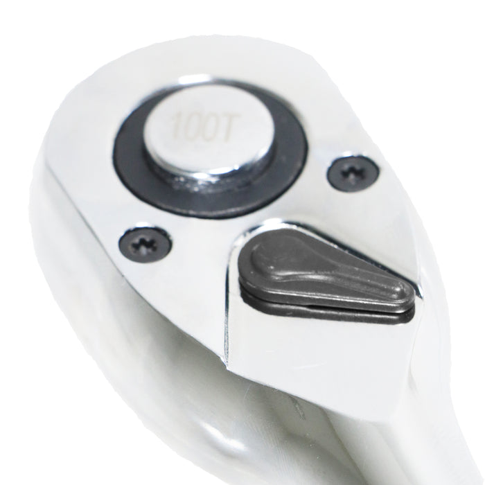 1/2" Socket Ratchet Square Drive 100 Teeth Quick Release Reversible Chrome Vanadium Steel Tool