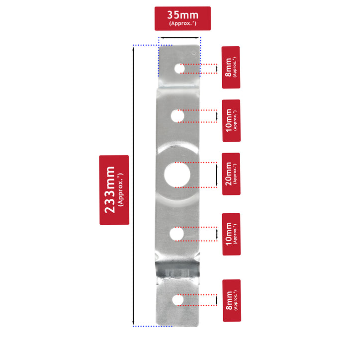 Blade Support Bracket Holder for Mountfield dimensions