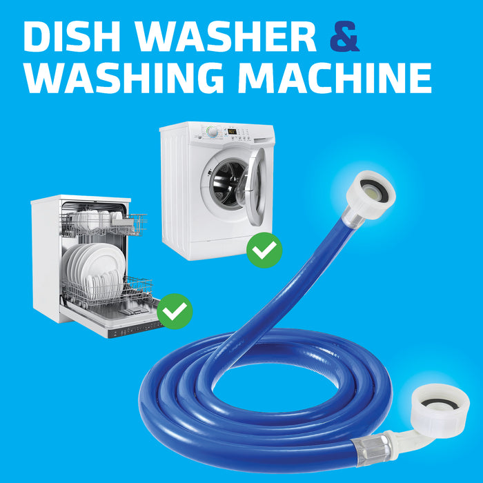 Cold Water Fill Inlet Pipe Hose compatible with Caple Washing Machine (Long 2.5m)