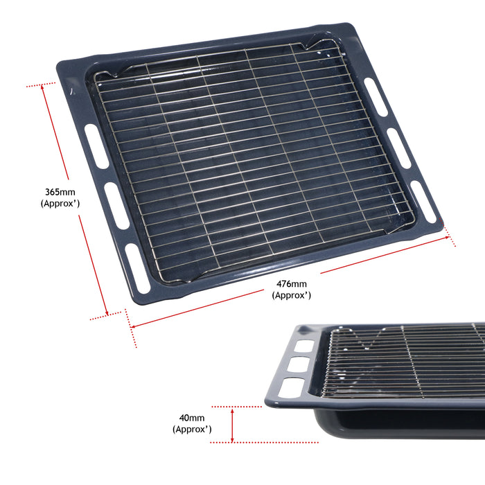 Oven Grill Tray Shelf for ARISTON Full Width Bottom Base Pan Rack 47.6cm x 36.5cm
