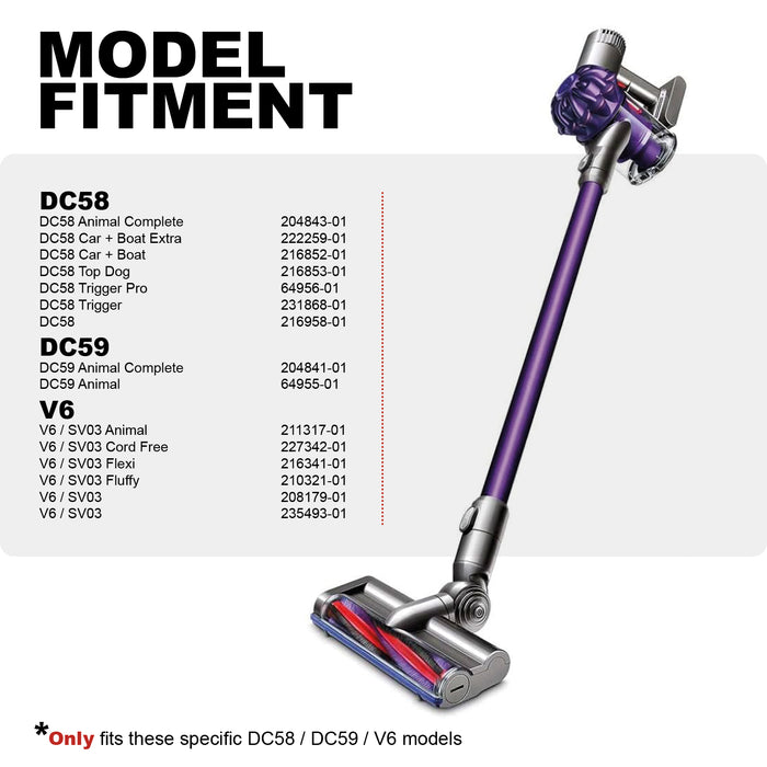 Dirt Bin for DYSON V6 DC58 DC59 SV03 Animal Vacuum Dust Container Compatible + Brush