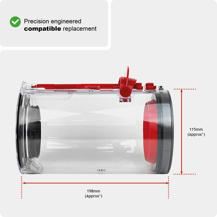 Dust Bin Container + Washable Filter for DYSON V10 SV12 Animal Absolute Vacuum
