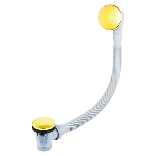 Clicker Bath Waste Plug Combination Click Clack Sprung Pop Up Overflow (Gold, 40mm / 1.5" BSP)