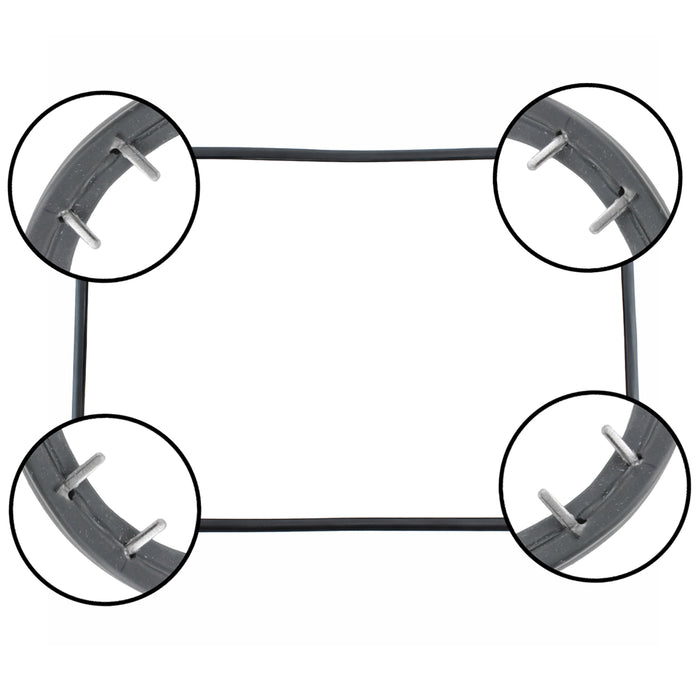 Oven Door Seal for Lamona LAM3200 LAM3204 LAM3401 Corner Clips 360 x 460 mm