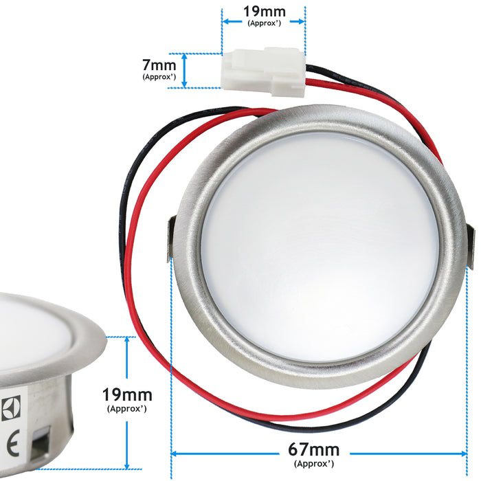 Universal Cooker Hood Light Bulb & Lens Extractor Fan Lamp Diffusor 3.1W 3V LED 67mm