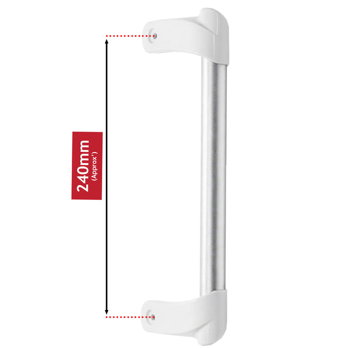 Long Bar Grab Handle for Hotpoint-Ariston Fridge Freezer (White / Silver) C00111164