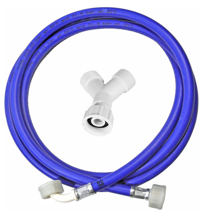 Hose Y Piece Connector Washing Machine Dishwasher 3/4 Inch BSP Inlet Splitter